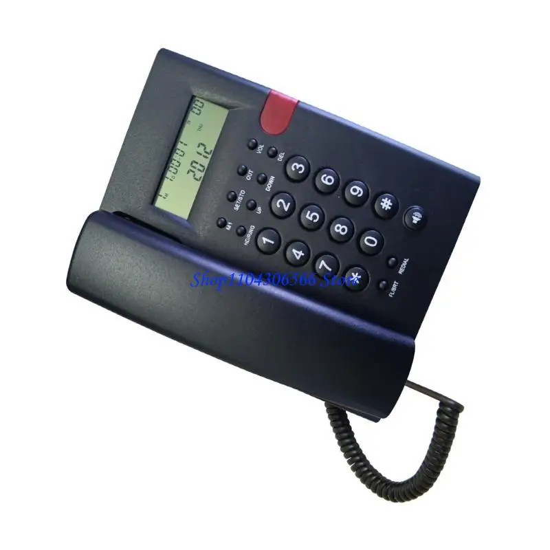 02DD K010A-1 Landline Telephone Desk and Wall Mount Telephone Corded with CallerID Display LCD for Hotel Restaurant Home