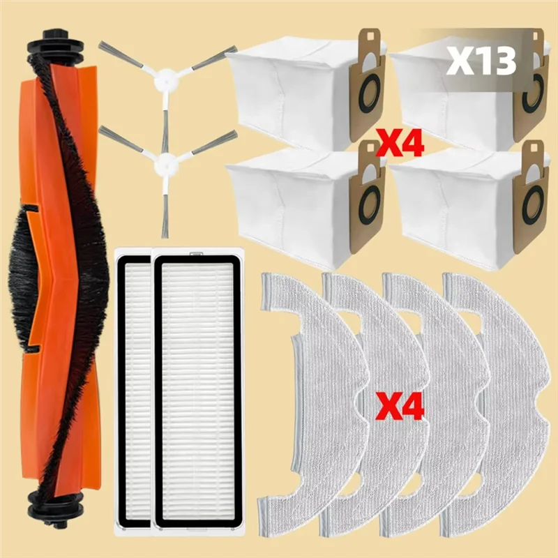 【Flash Sale】For Dreame Bot D10 Plus / RLS3D / Z10 Pro / L10 Plus Roller Side Brush Filter Mop Dust Bag Robot Vacuums Accessorie