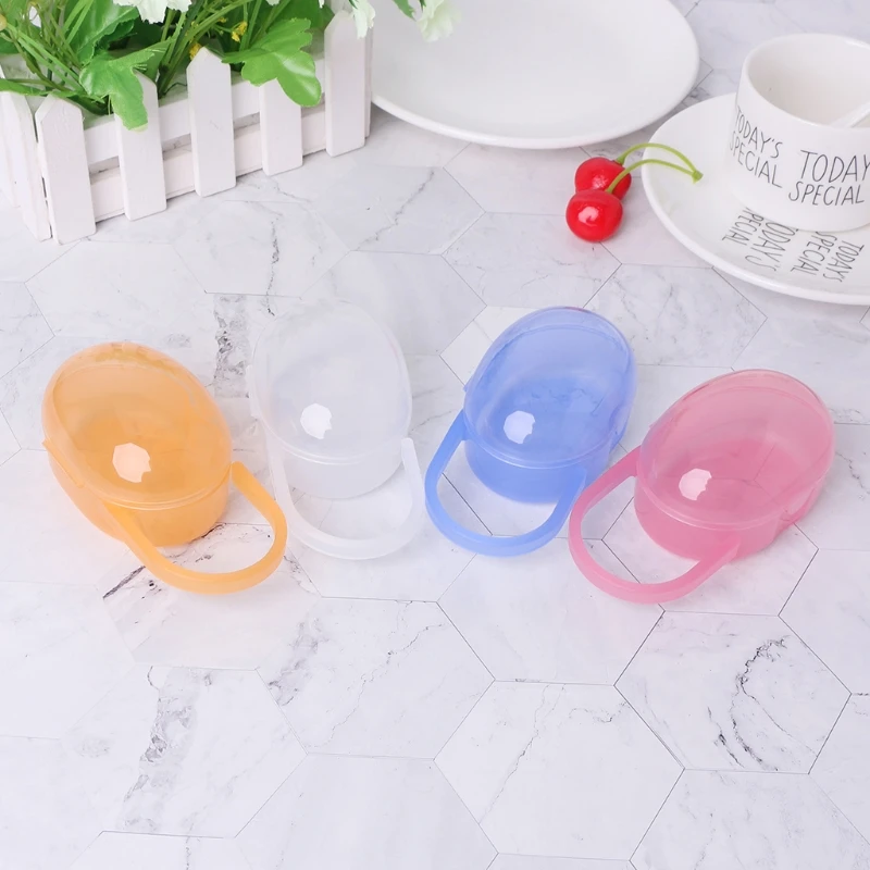 Baby Nipple Container Box Plastic Pacifier for Case Soother Cases Storage Portable Transparent Newborn Outdoor