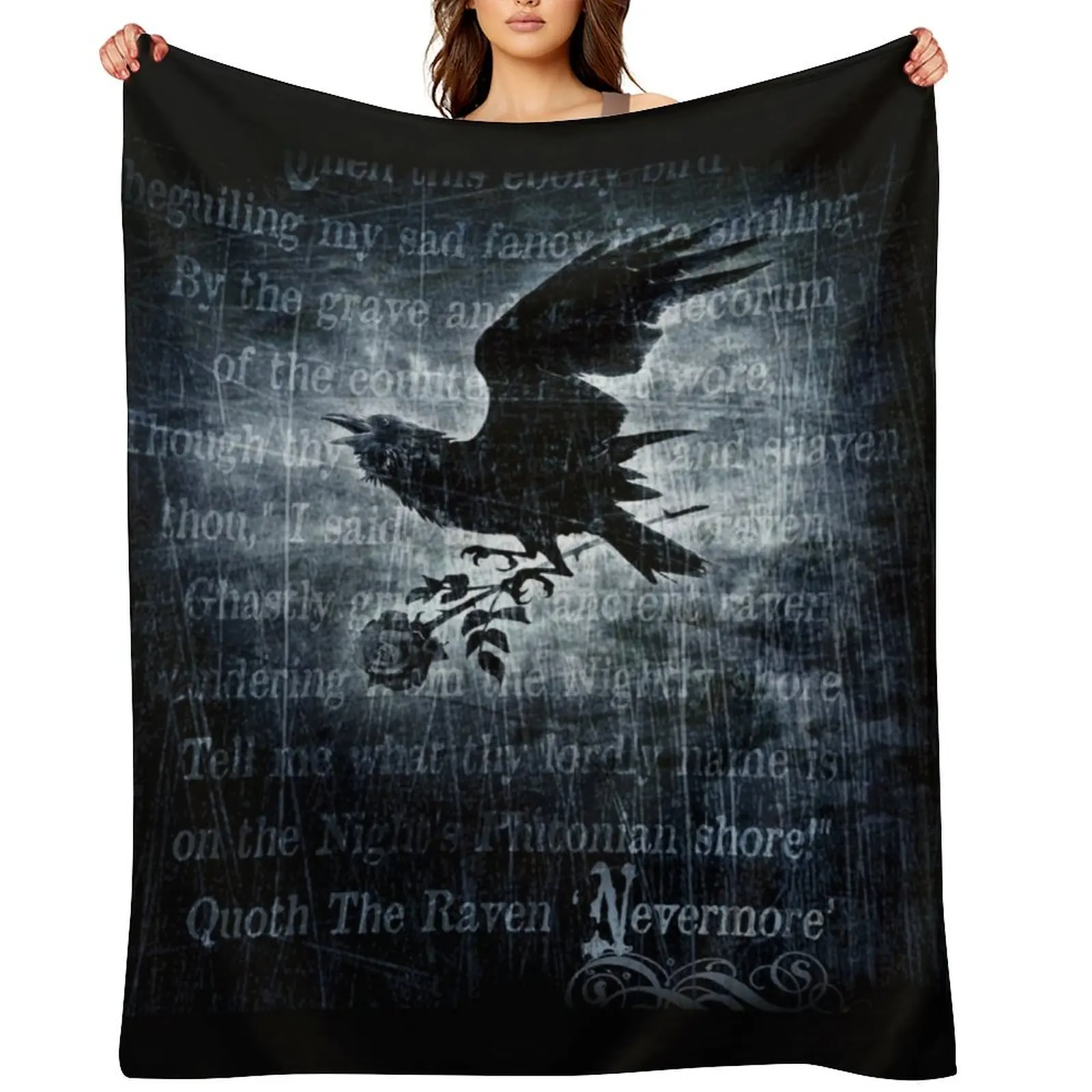 

Nevermore Throw Blanket Thin Luxury St warm winter Luxury Designer Blankets