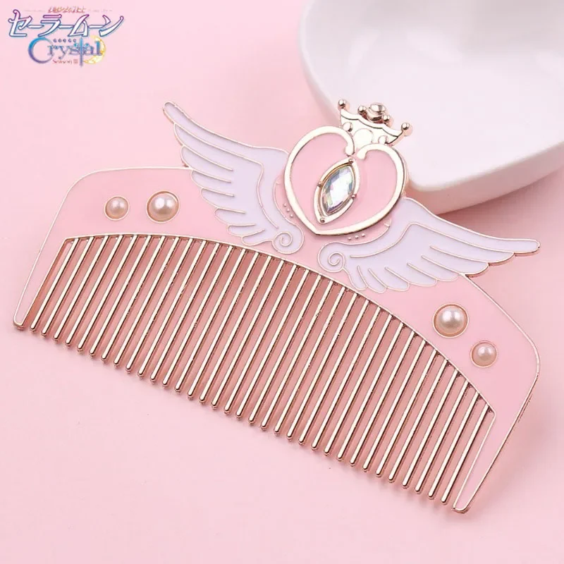 Hot Sales Anime Hairdressing Comb Sailor Moon Cosplay Props Cardcaptor Sakura Pink Woman Cartoon Metal Pettine Originality Gift view 2