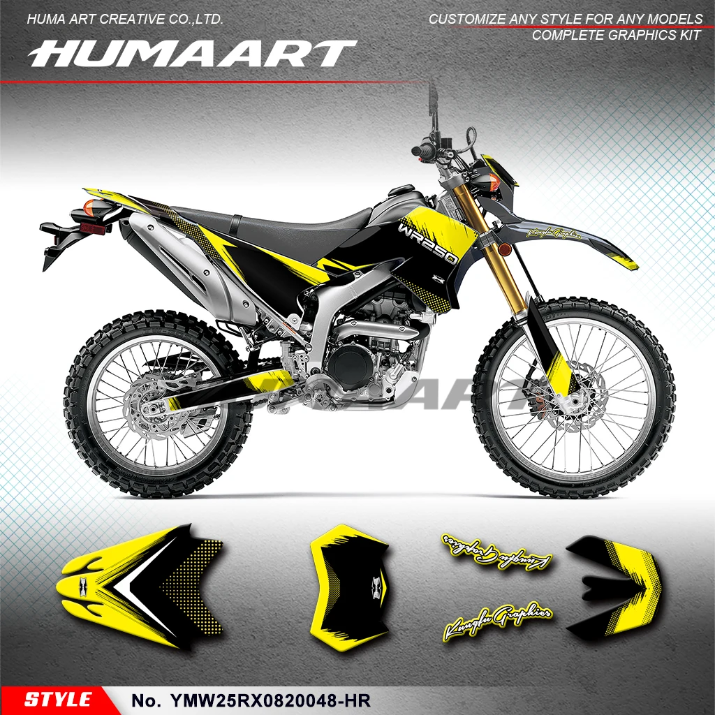 

HUMAART Racing Graphics Custom Decal для Yamaha WR250R WR250X 2008 2009 2010 2011 2012 2013 2014 2015-2020, YMW25RX0820048-HR