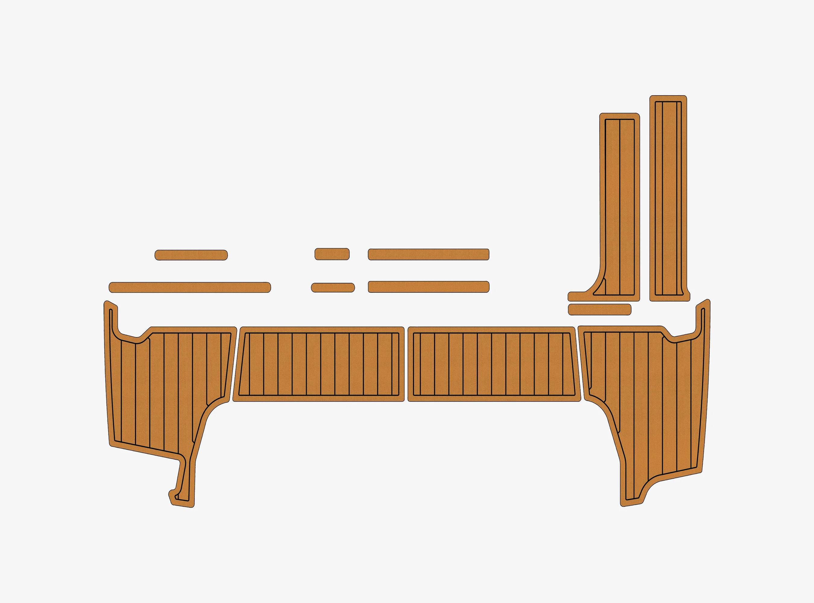 

Non-Slip EVA Faux Teak Marine Mat Self-Adhesive 6mm Yacht Cockpit Pad for 2017-2022 Monterey 385 SE Boat Decking Easy Install