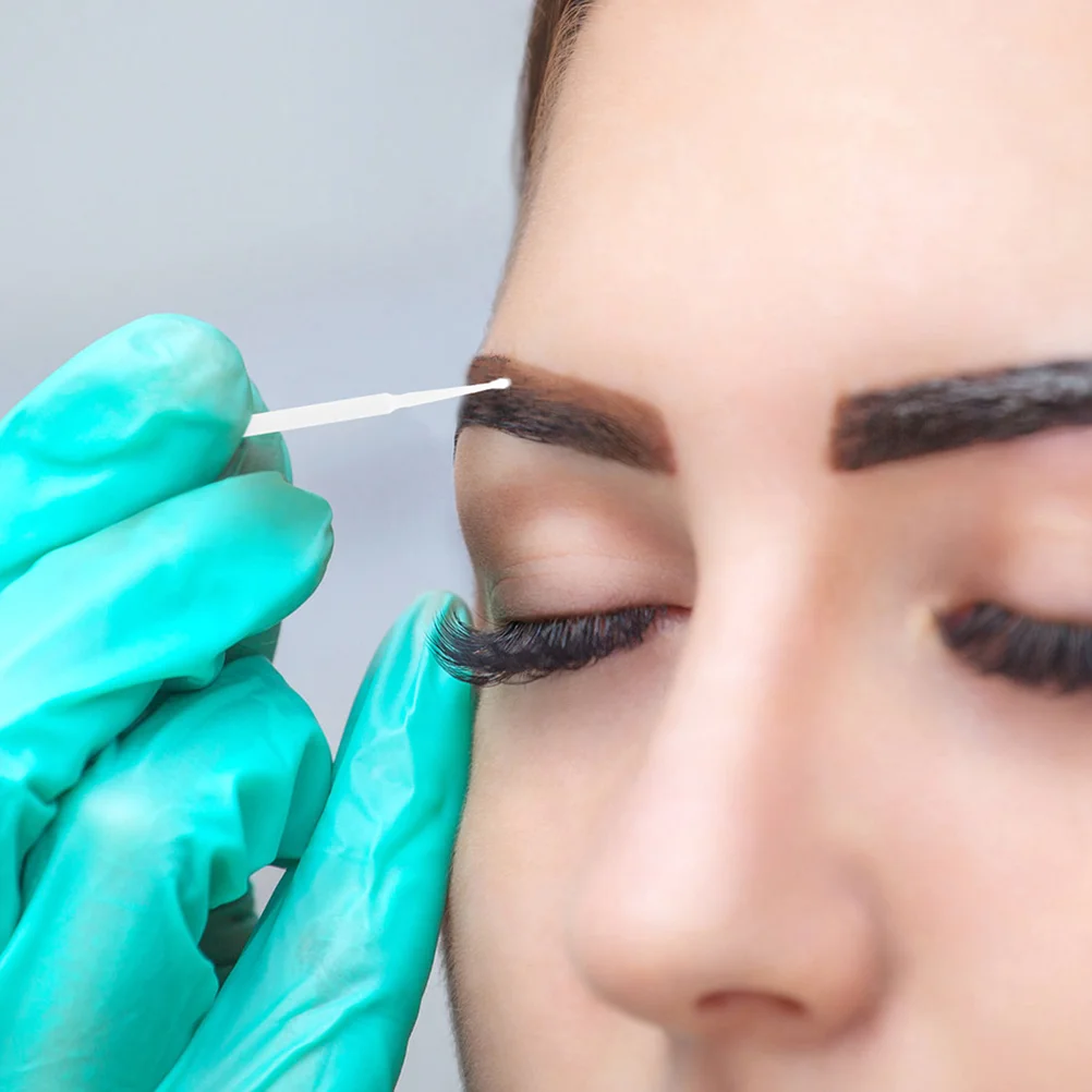 

4 Packs Disposable Beauty Swabs High Grade Plastic Sticks Safe Durable Applicator Eyelashes Eyebrows Tools