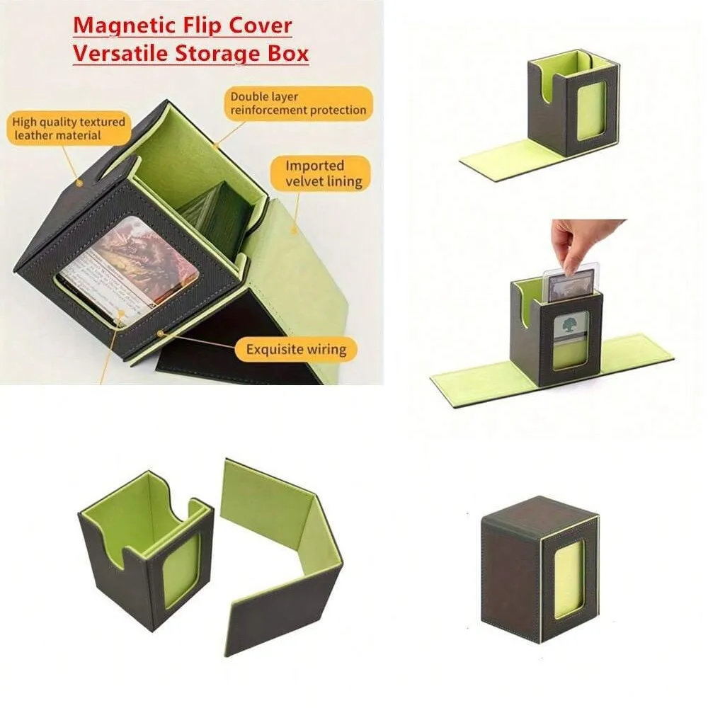 Scatola per mazzi di carte con vetrina, scatola per carte collezionabili, può contenere più di 120 carte a manica singola, adatta per carte TCG