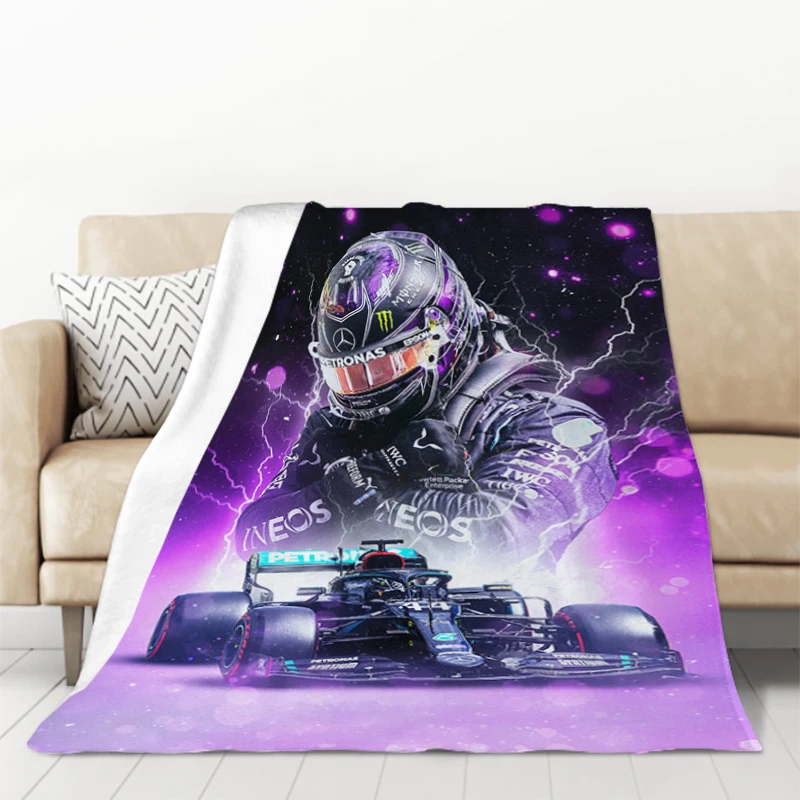 F1 Formula Throw Blanket Sofas Blankets for Decorative Sofa Plead Cover Throwing Soft Plaid With Print Catnap Downy King Lid