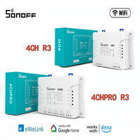 4 Way Intelligent Switch SONOFF 4CH R3/4CH PRO R3 Wireless Switch CountdownTiming Remote Control Home Automation Via Ewelink APP