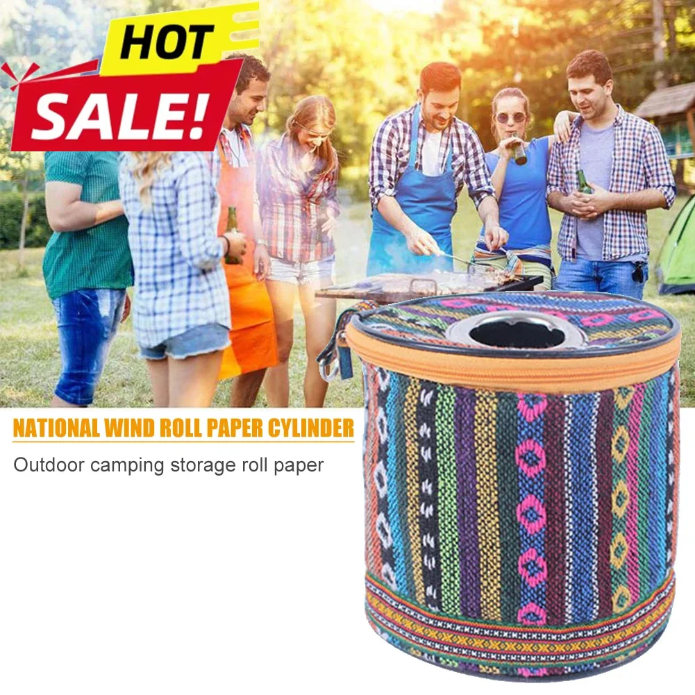 

National Style Folding Toilet Paper Tissue Case Holder Portable Travel Napkin Storage Box Toilet Paper Container for Picnic Home