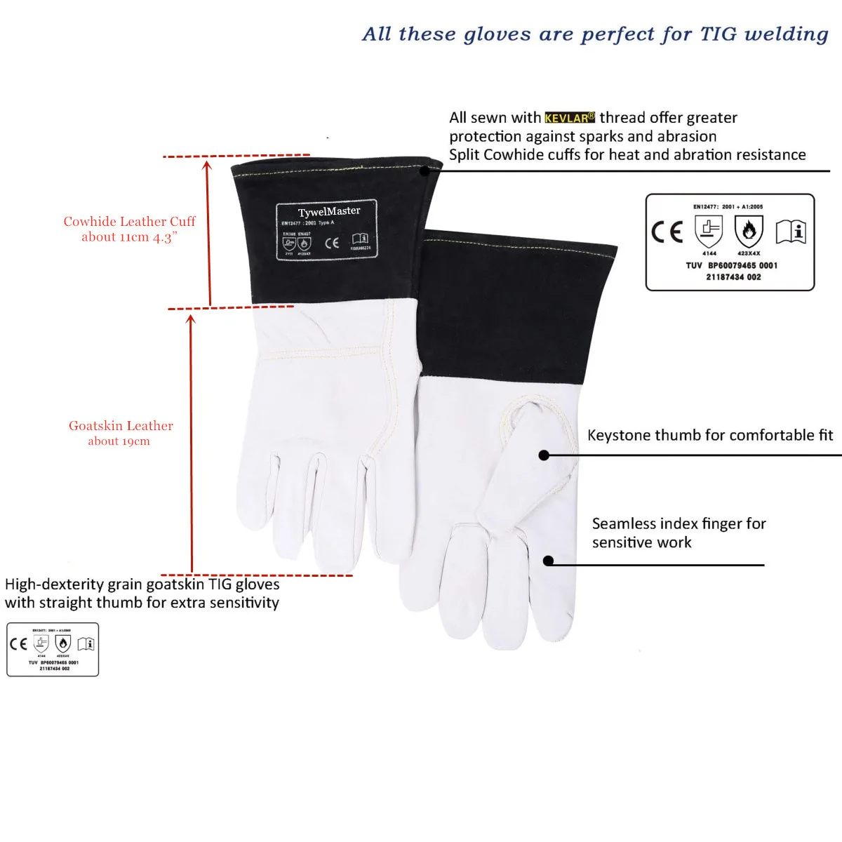 Welding Gloves Soft Sensitive 30cm(12\