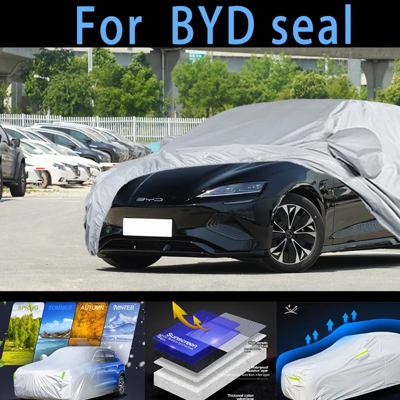 

For BYD seal Outdoor Protection Full Car Covers Snow Cover Sunshade Waterproof Dustproof Exterior Car cover protection