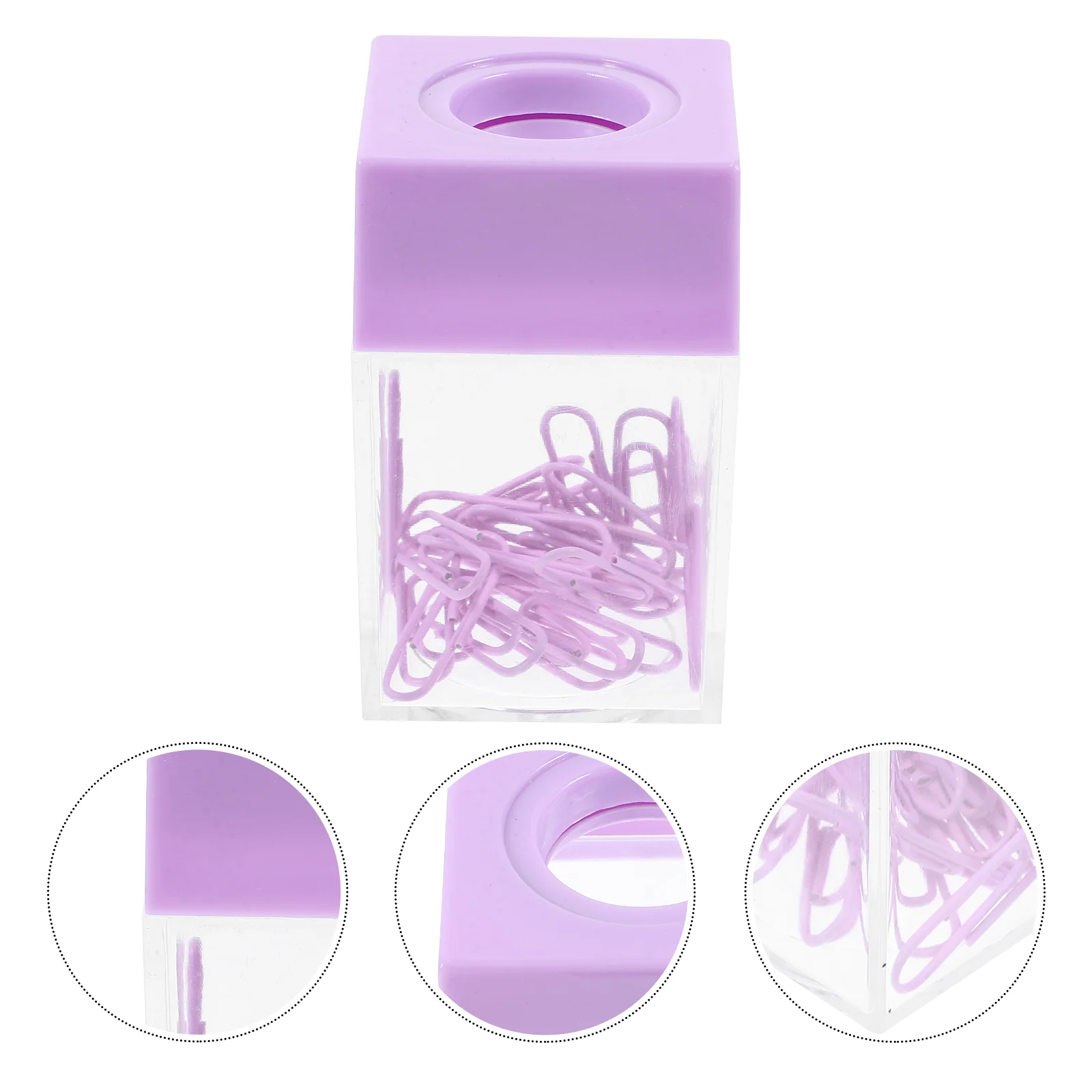 2 Pcs Storage Bucket Paperclip Holders Cute Toothpicks Portable for Desk Magnet Clips Mini Office