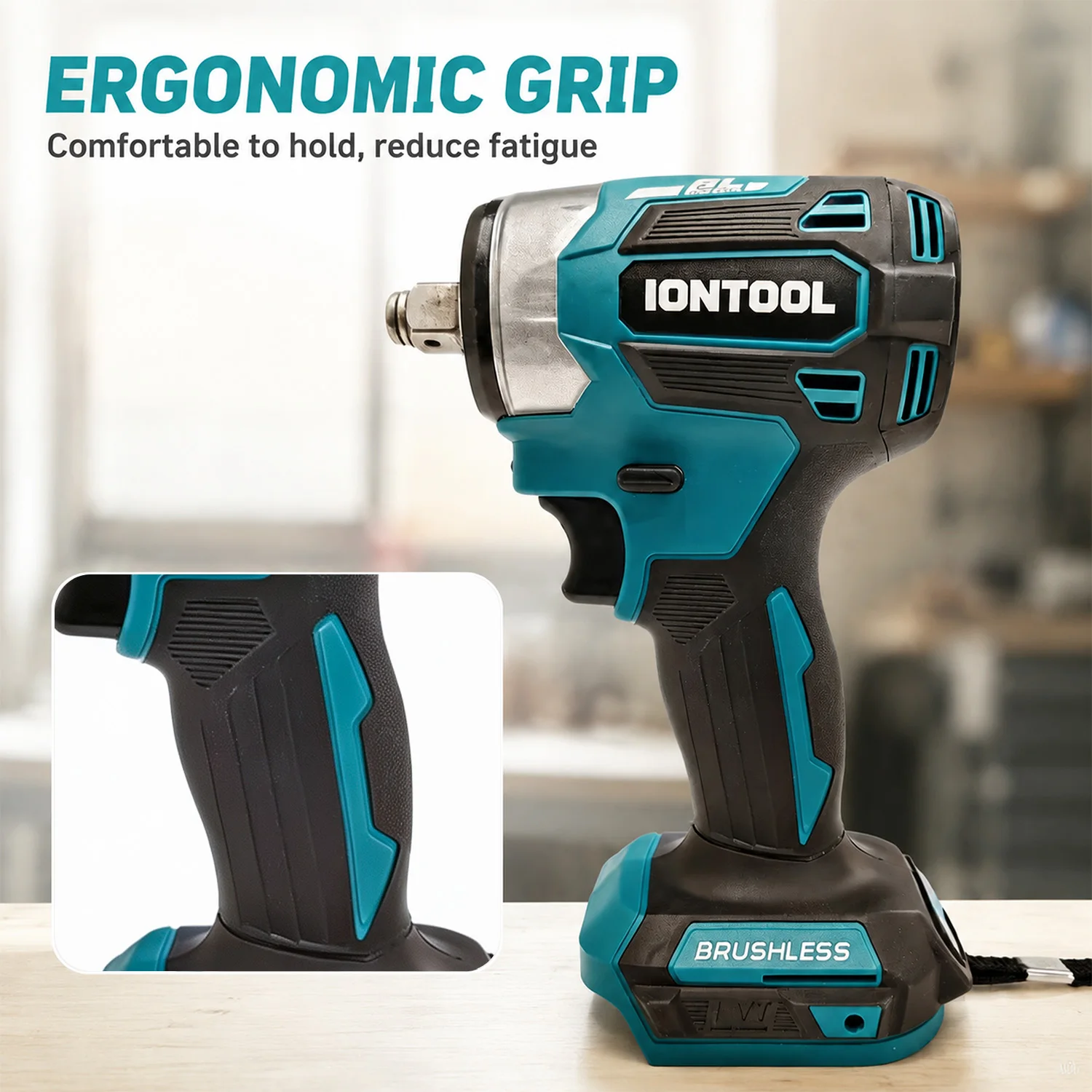 IONTOOL Cordless Impact Wrench 175N.m 3500IPM Bare Unit for Home Workshop DIY Repair and Regular Fastener Installation