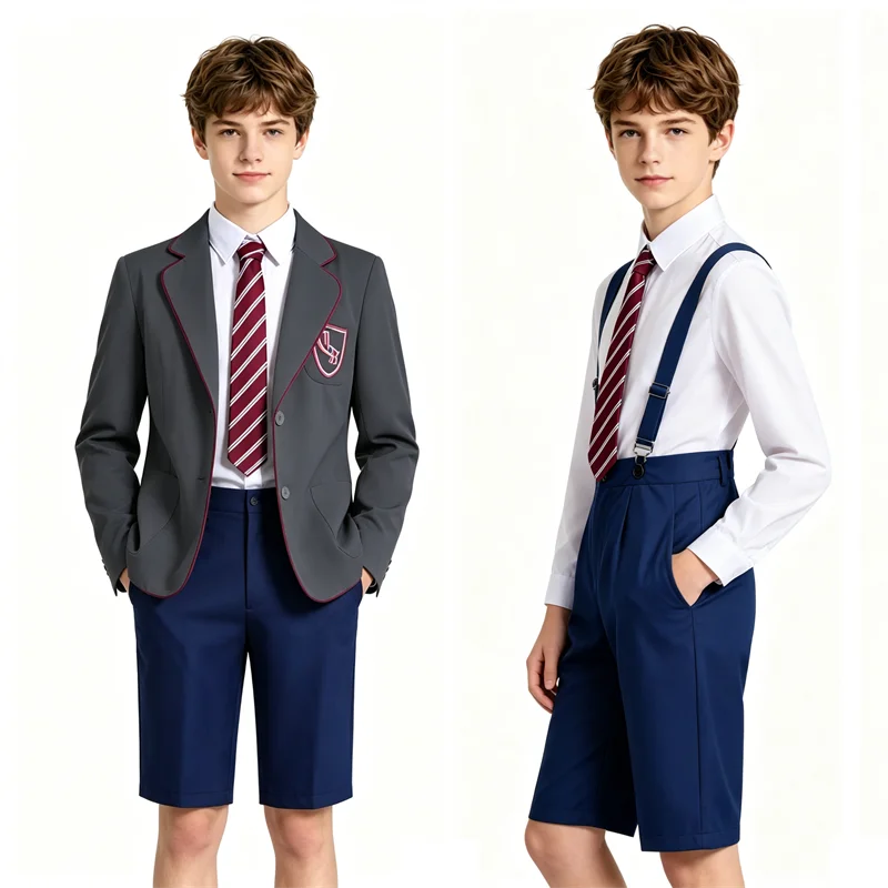 

Matilda Movie Cosplay Suit Costume Hortensia Musical Adult Coat Grey Shorts For Men School Uniform Stage Halloween Party Outfit