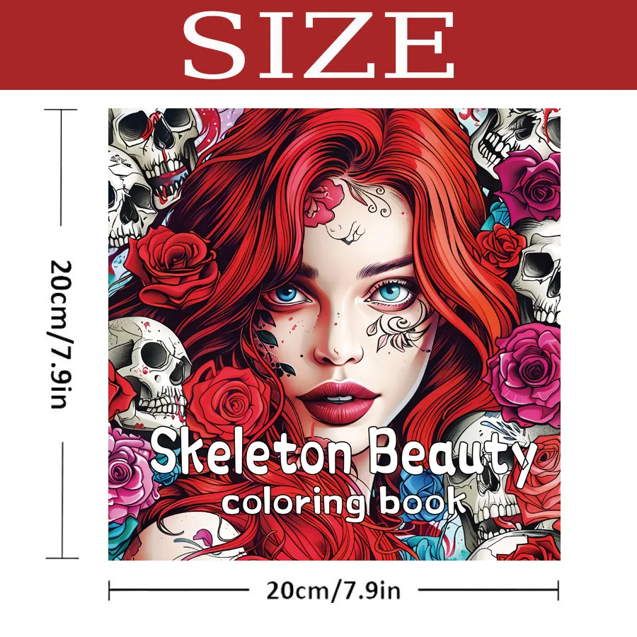 Adult Picture Book: Skeleton Colouring Book Unique Skull Designs for Colored Pencil Practice and Creative Expression