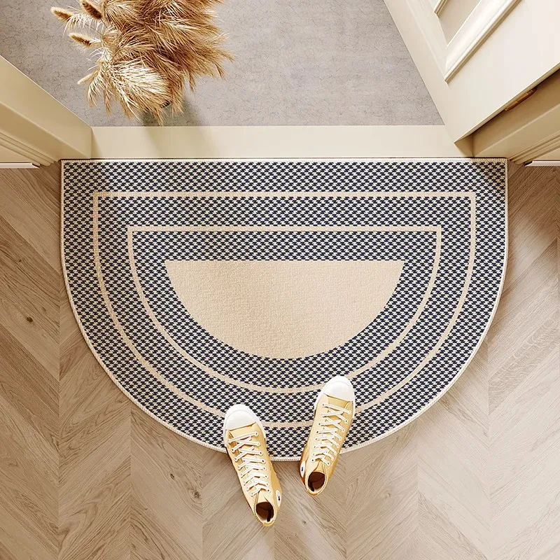 VIKAMA French Cream Style Entrance Door Floor Mat, Semi-Circular Carpet, Door Foot Mat, Easy To Maintain, Home Decoration view 3