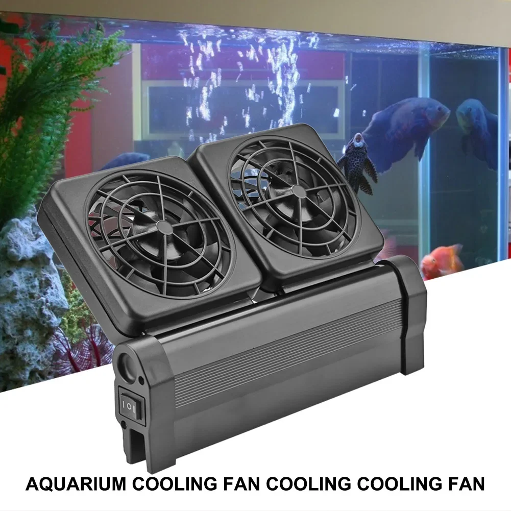 

Adjustable Mini Aquarium Cooling Fan Aquarium Fish Tank Marine Pond Mute Chiller Fan Temperature Controller Cooler Tool