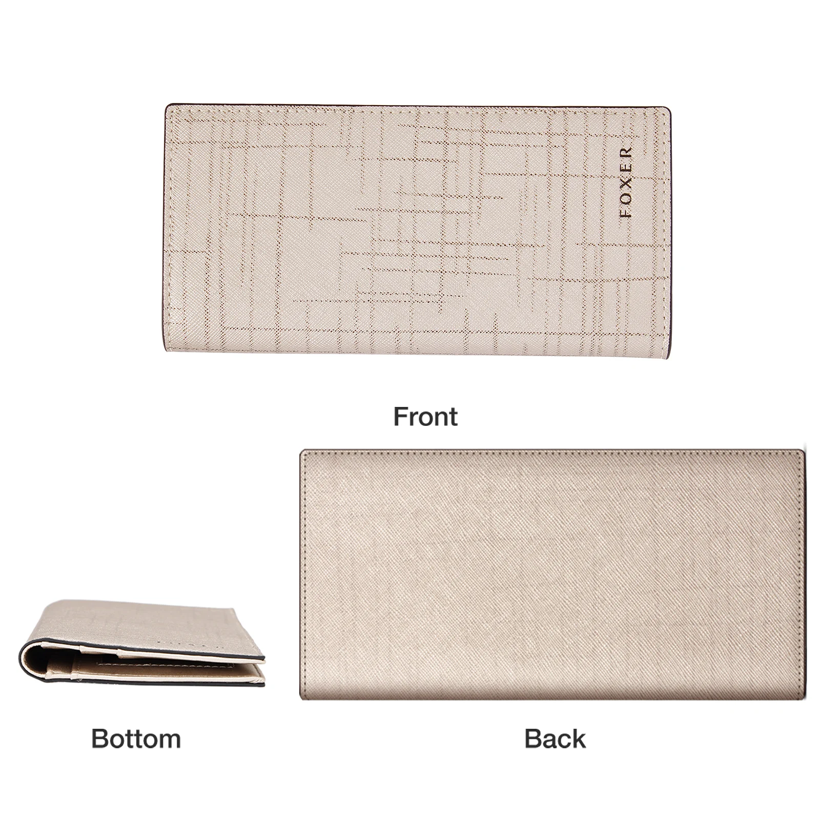 FOXER Brand Women's Wallet Split Leather Fashion Long Clutch Bag Lady Multi-card Solts Coin Bag Money Wallet Purse as Gift