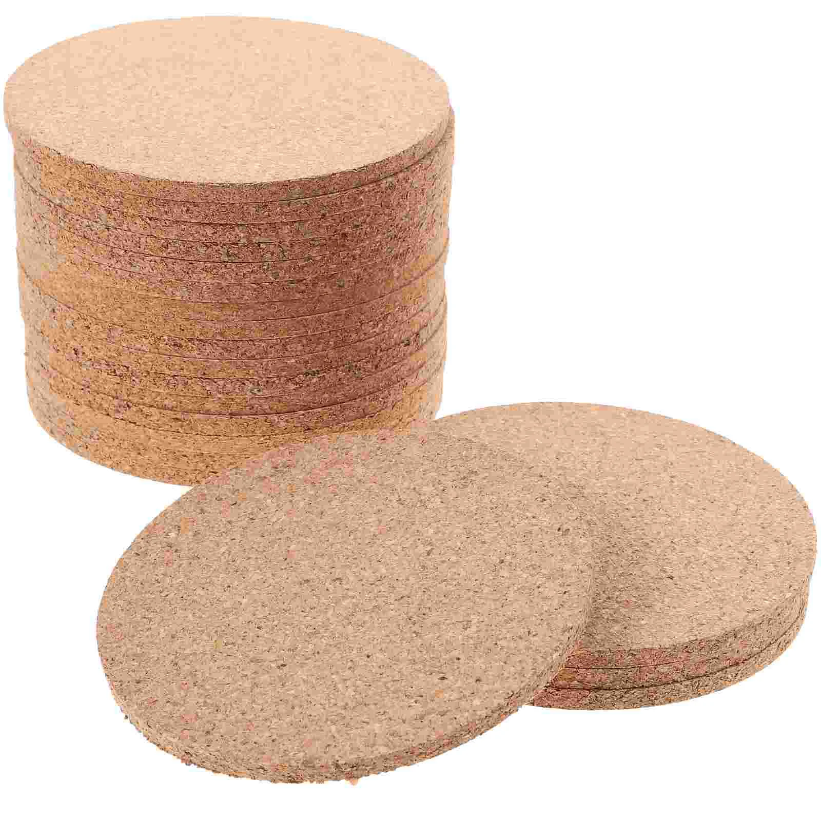 

20 Pcs Cup Coasters High Temperature Pot Anti-scald Cork Mats Square Decorative Heat-resistant Pads for Drinks Office