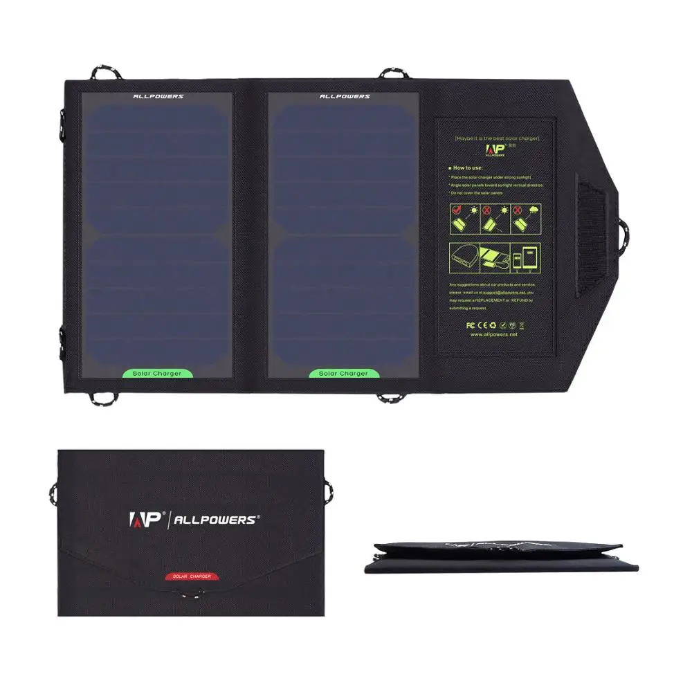 To Solar Panel 10W 5V Solar Charger Portable Solar Battery Chargers Charging for Phone for Hiking Camping Outdoors