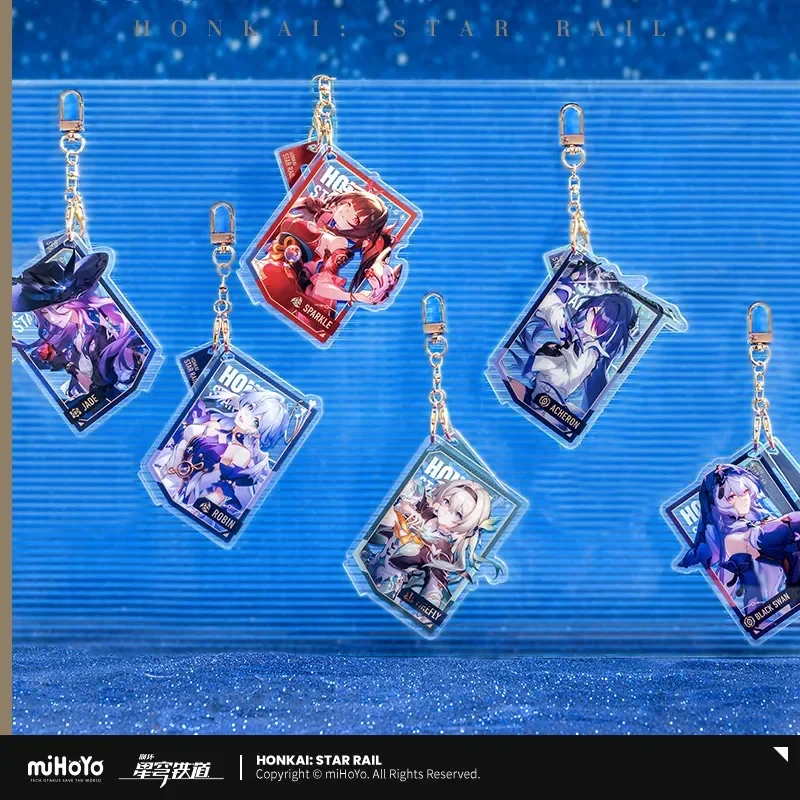 Honkai Star Rail Official and Genuine Merch MiHoYo Original Authentic XJLX Series Standee Pendant Keychain Aventurine Robin