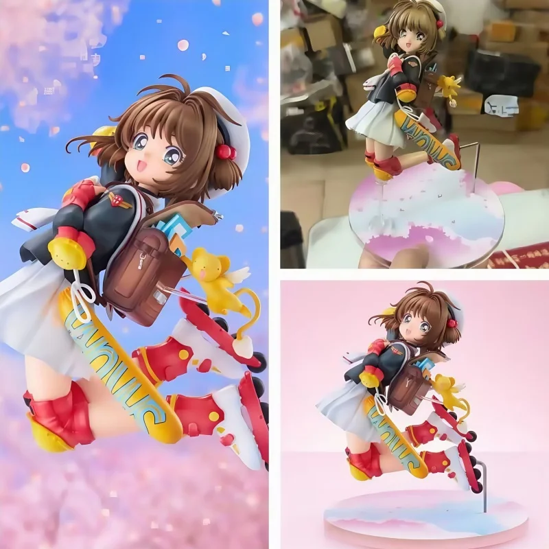 

Hot Cardcaptor Sakura Figure Kinomoto Sakura Anime Figure 17cm Pvc Models Statue Collectible Toys Desk Decoration Kids Gift