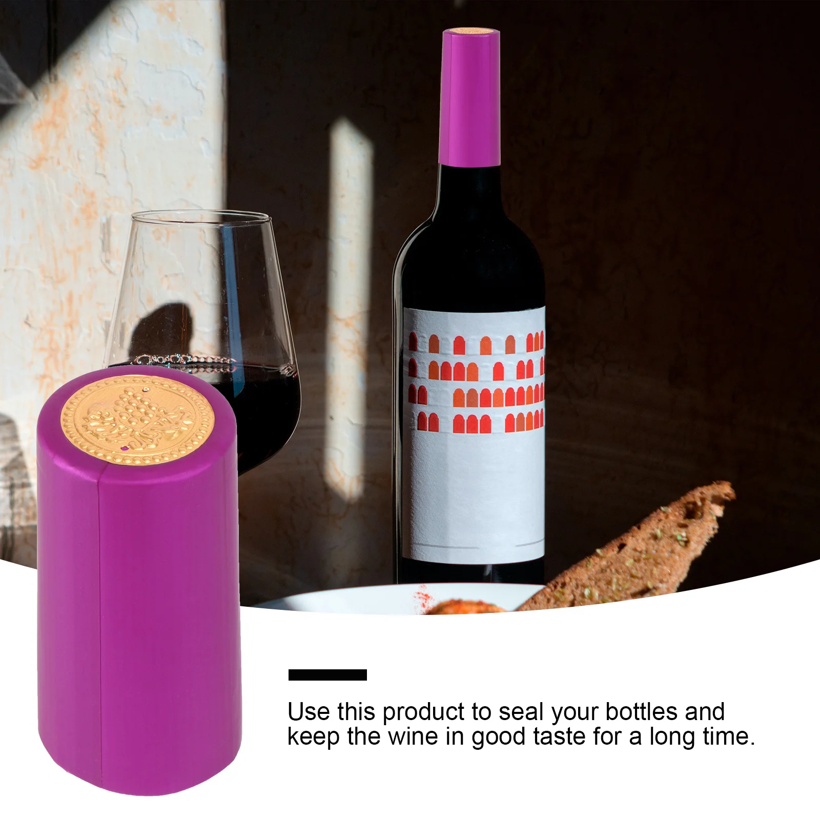 

100pcs Red Wine Bottle Sealing Film Heat Shrink Capsules For Restaurant Winery Homebrew Use Wine Heat