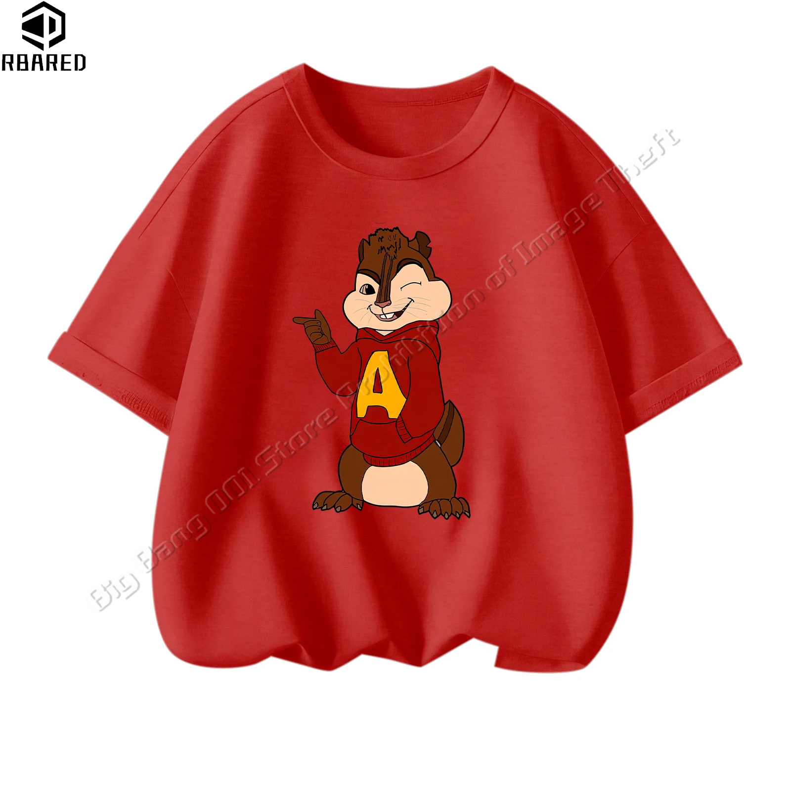 Girl 2024 Kids Clothes Summer Short Sleeve Children Top 100% Cotton Large Size Tops Boy Alvin and the Chipmunks Child T Shirt