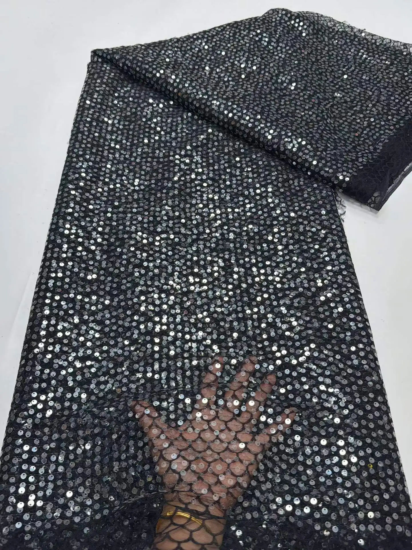 Embroidery Net Dress - Tela de encaje bordado nigeriano de