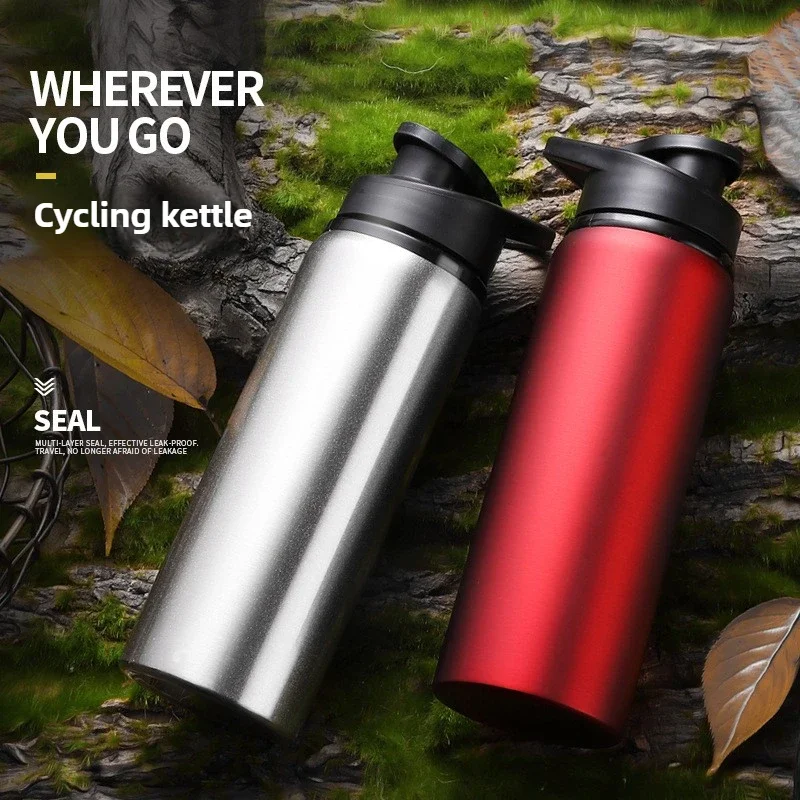 700ML Portable Water Bottle Bicycle Riding Drinking Water Bottle Outdoor Sport Travel Mug Metal Stainless Steel Bottle