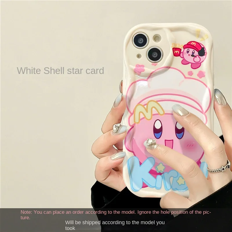 Kirby Clear Phone Case for IPhone 14 13 Pro Max 11 12 13 Pro 14pro XR XS MAX Y2K Lovely Anti Fall Cover Shockproof Soft Cover