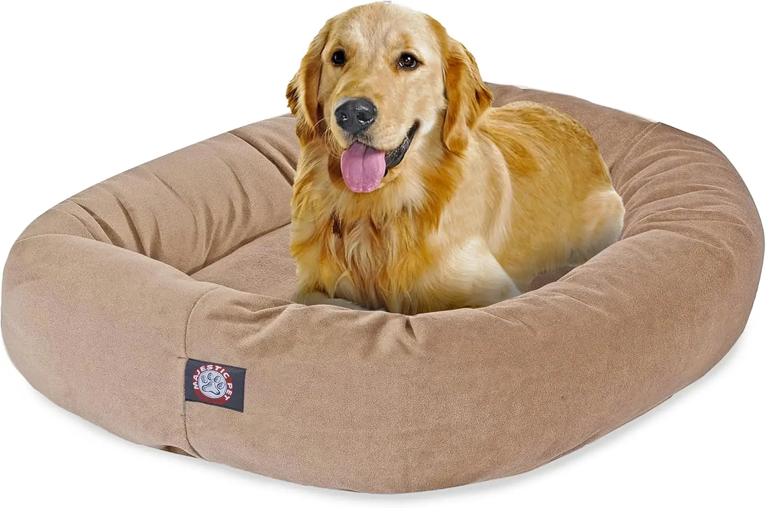 

40 H Su Calming Dog Bed Washable – Cozy Soft Round Dog Bed With Spine Support For Dogs To Rest Their Head - Fluffy Donut Dog