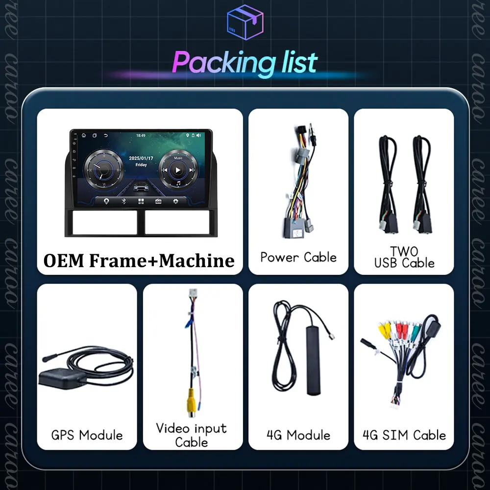 ستيريو سيارة أندرويد 15 نظام ملاحة GPS تلقائي لسيارة جيب جراند شيروكي II WJ 1998 - 2004 Carplay شاشة تعمل باللمس Autoradio 8 Core DSP 5G