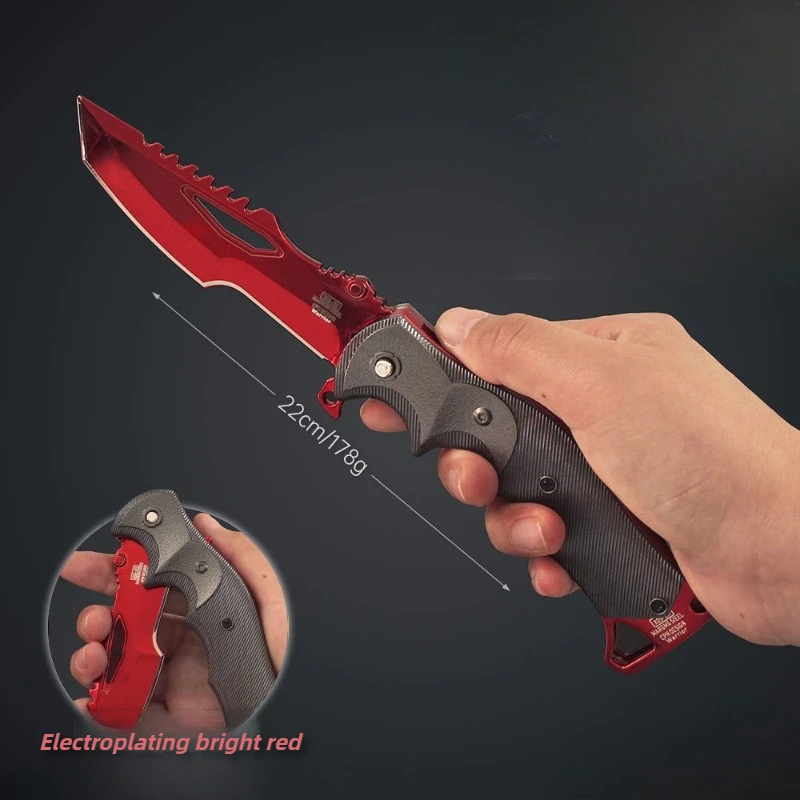 8,66 in Arena Breakout Peripherie Red Kite Feld Training Messer Zusammenklappbare Waffe Modell Spiel Prop Junge Spielzeug Desktop Ornament Geschenk