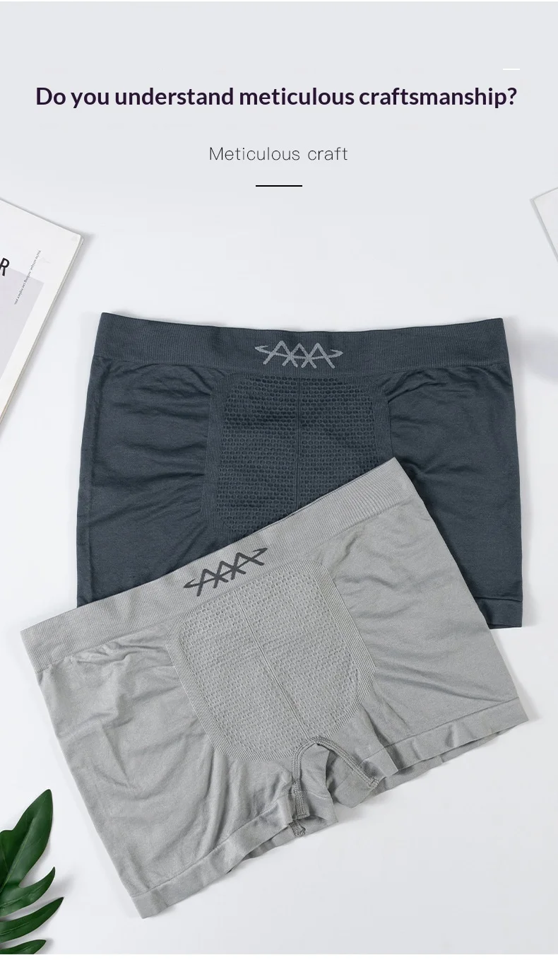 1 Stück Nahtlose Unterwäsche Herren Boxershorts Hochelastische Unterhose Atmungsaktive Slips Sexy Slim Lingerie Eng anliegende Trunks – Detail 7
