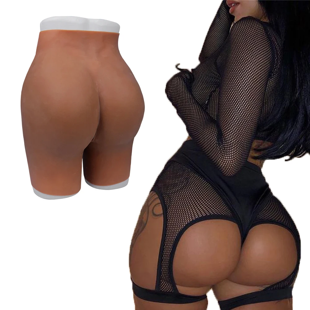 Silicone Fake Buttocks for Women Big Sexy 1.6cm Butt Thickness and 1cm Hips Enhancement Pants Open Crotch Shaper Underwear