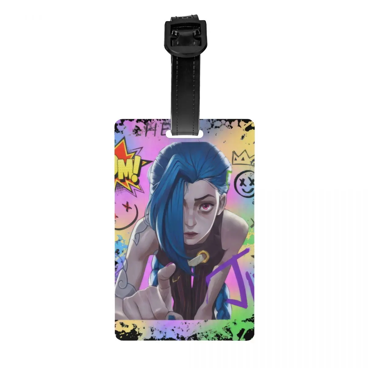 

Пользовательские горячие аниме Arcane Jinx багажная бирка защита конфиденциальности багажные бирки дорожные сумки этикетки чемодан