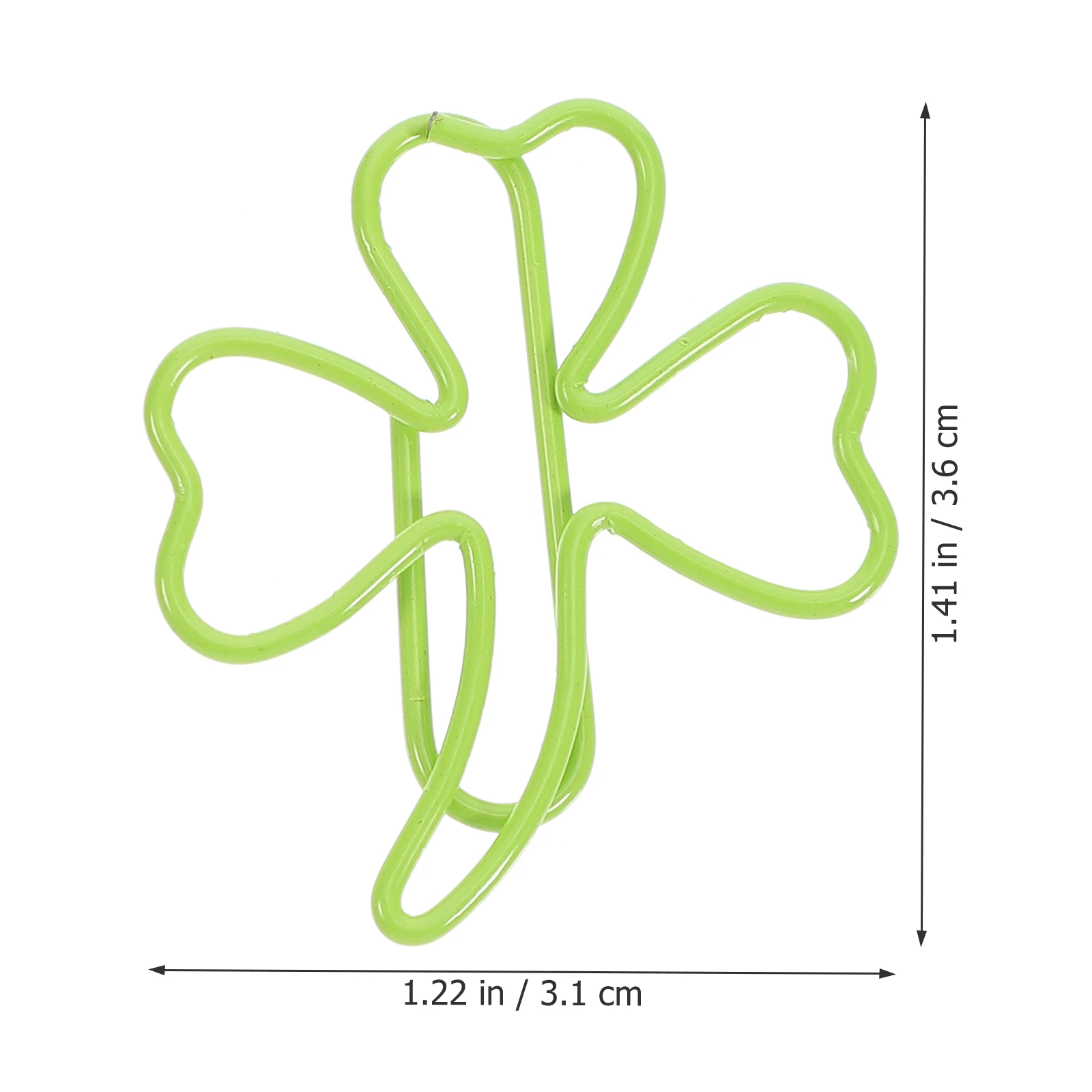 45 Pcs Cute Green Leaf Note Clips Clover Bookmark Shamrock Paperclips Photo Office Three