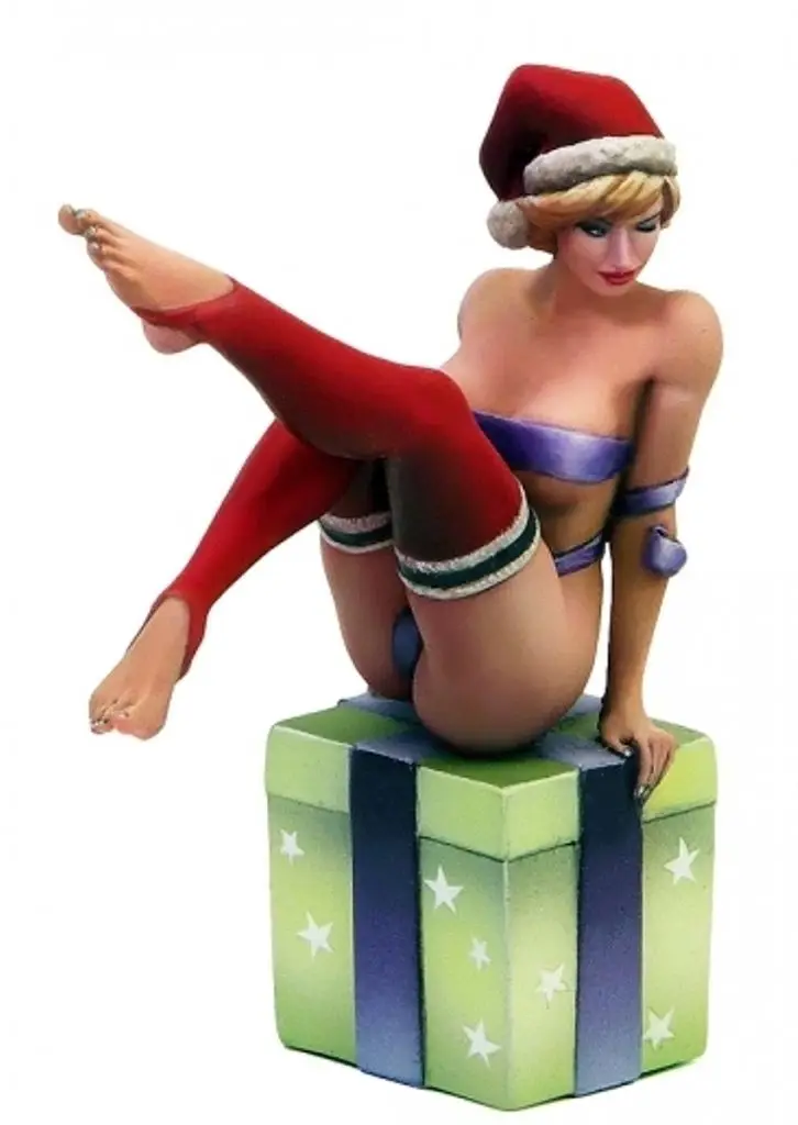 

54mm Die-casting Resin Figure Model Assembly Kit Resin Christmas Girl Unpainted Need To Assemble DIY Painted Model