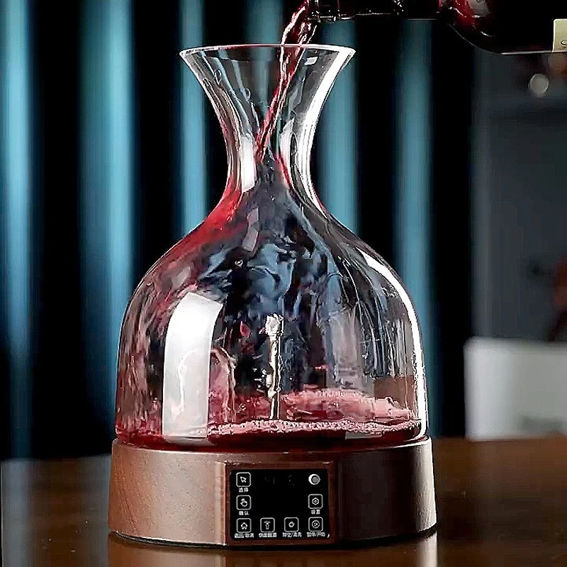 Intelligent electric fast wine decanter, crystal glass automatic decanter for home use