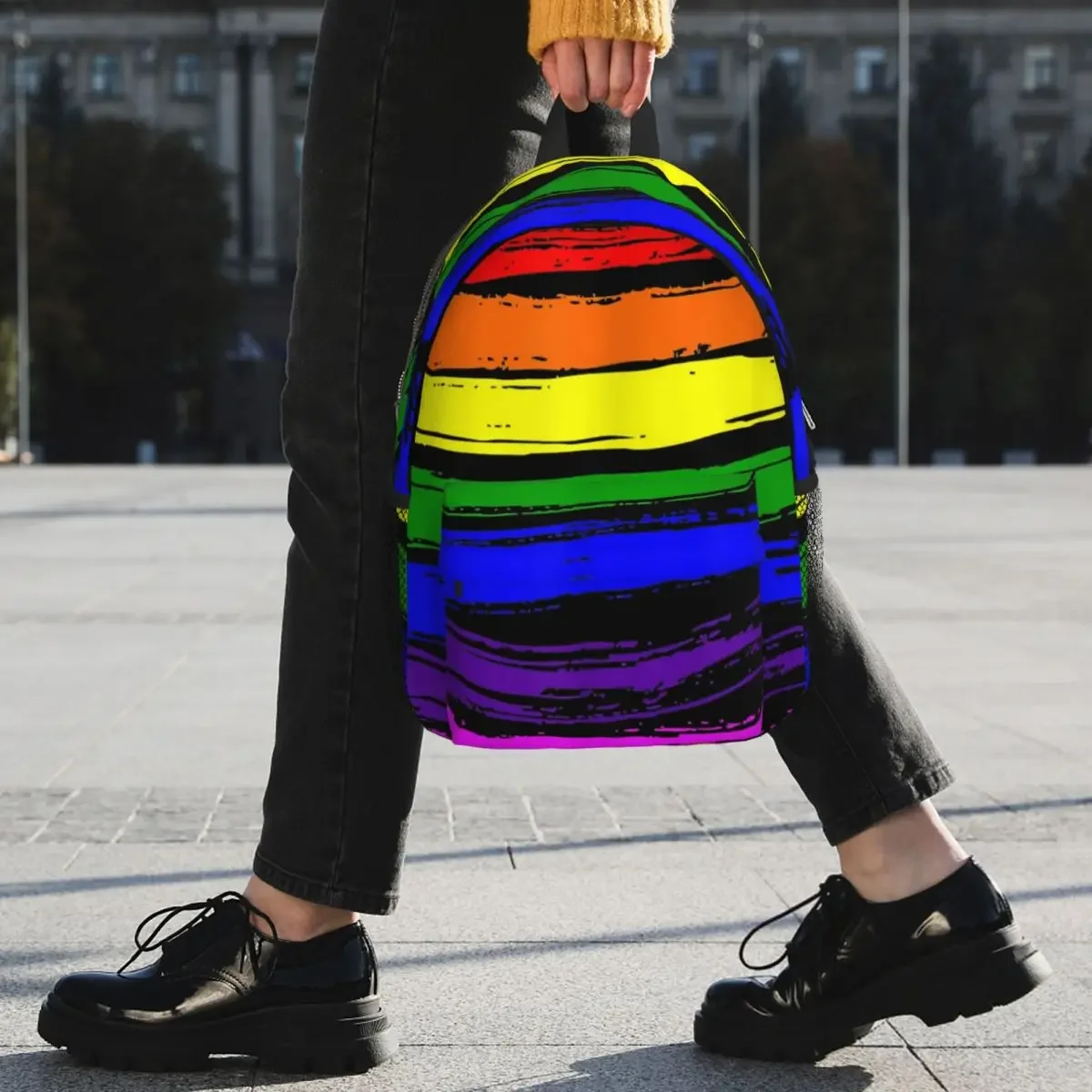 LGBT Gay Pride Flag Shirt, Gay Pride 2022 Backpacks Teenager Bookbag Cartoon Children School Bags Travel Rucksack Shoulder Bag