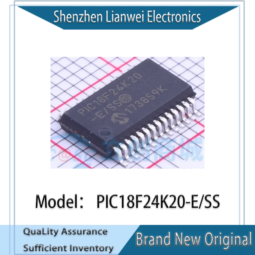 

100% New Original PIC18F24K20-E/SS PIC18F24K20 IC MCU Chipset SSOP-28