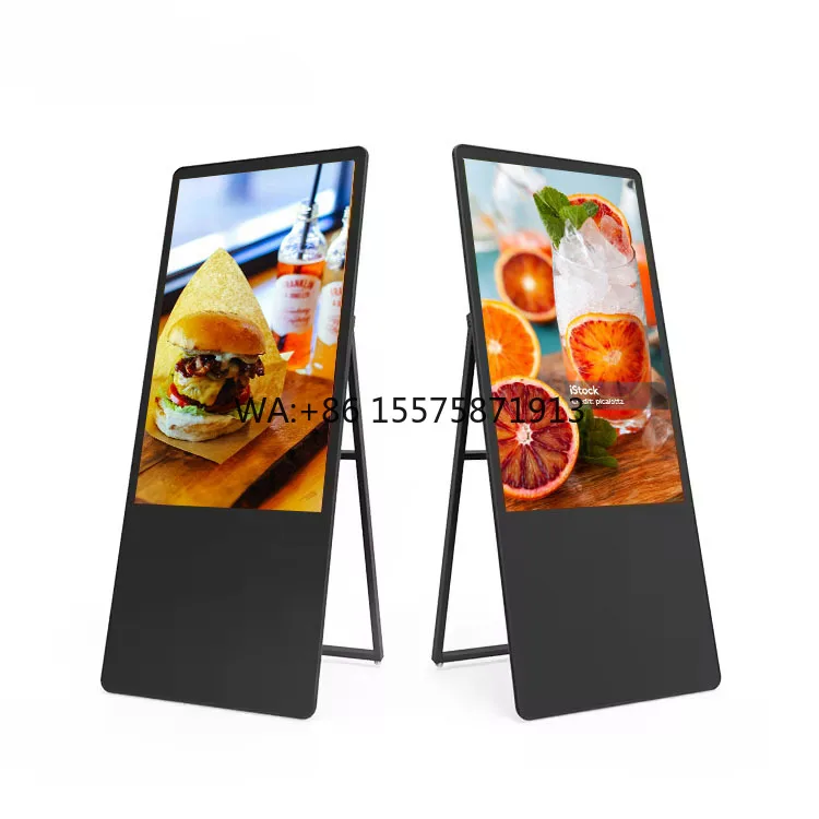 Portable 32-43 Inch LCD Digital Signage Display Advertising Player for Shopping Malls OEM Digital Poster Specification