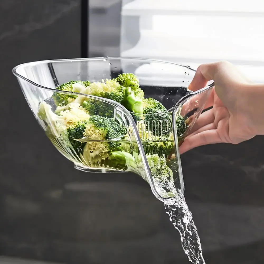 

1pcs Multifunctional Draining Basket Rice Washing Sieve Fruit And Vegetable Washing Fruit Tray Kitchen Draining Wash Basin