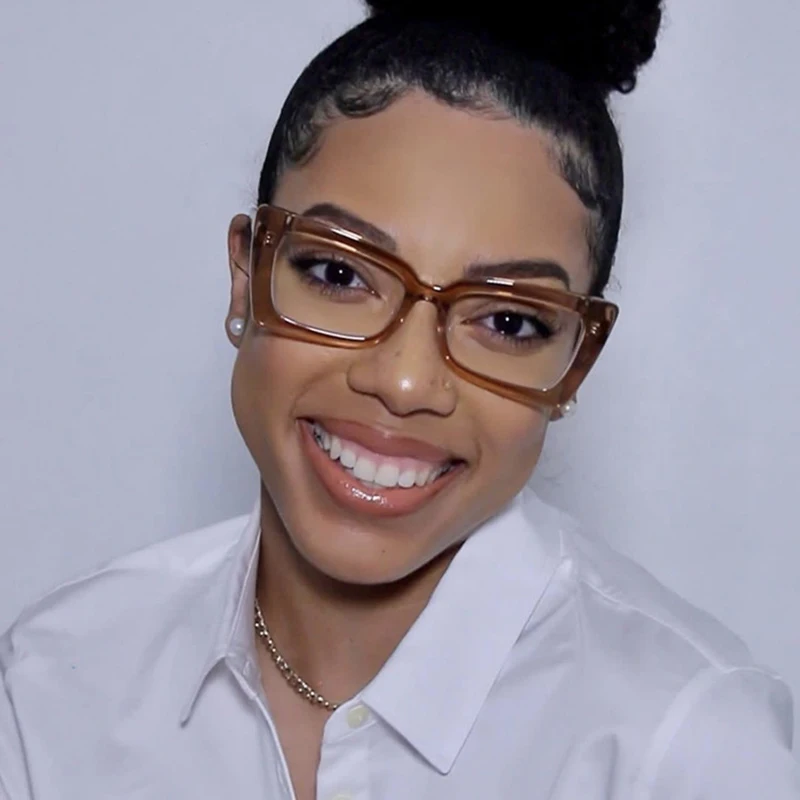 إطارات نظارات مربعة أنيقة للنساء والرجال، إطار نظارات مستطيل مضاد للضوء الأزرق، نظارات عين القطة للكمبيوتر البصري