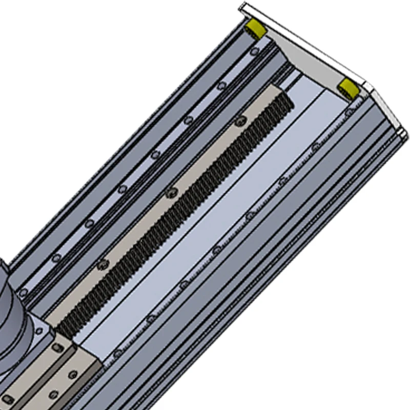 Módulo linear zdm270 com velocidade 1 m/s, carga pesada 100 ~ 200kg, atuador linear para curso 100-2700mm, tipo rack, módulo elétrico