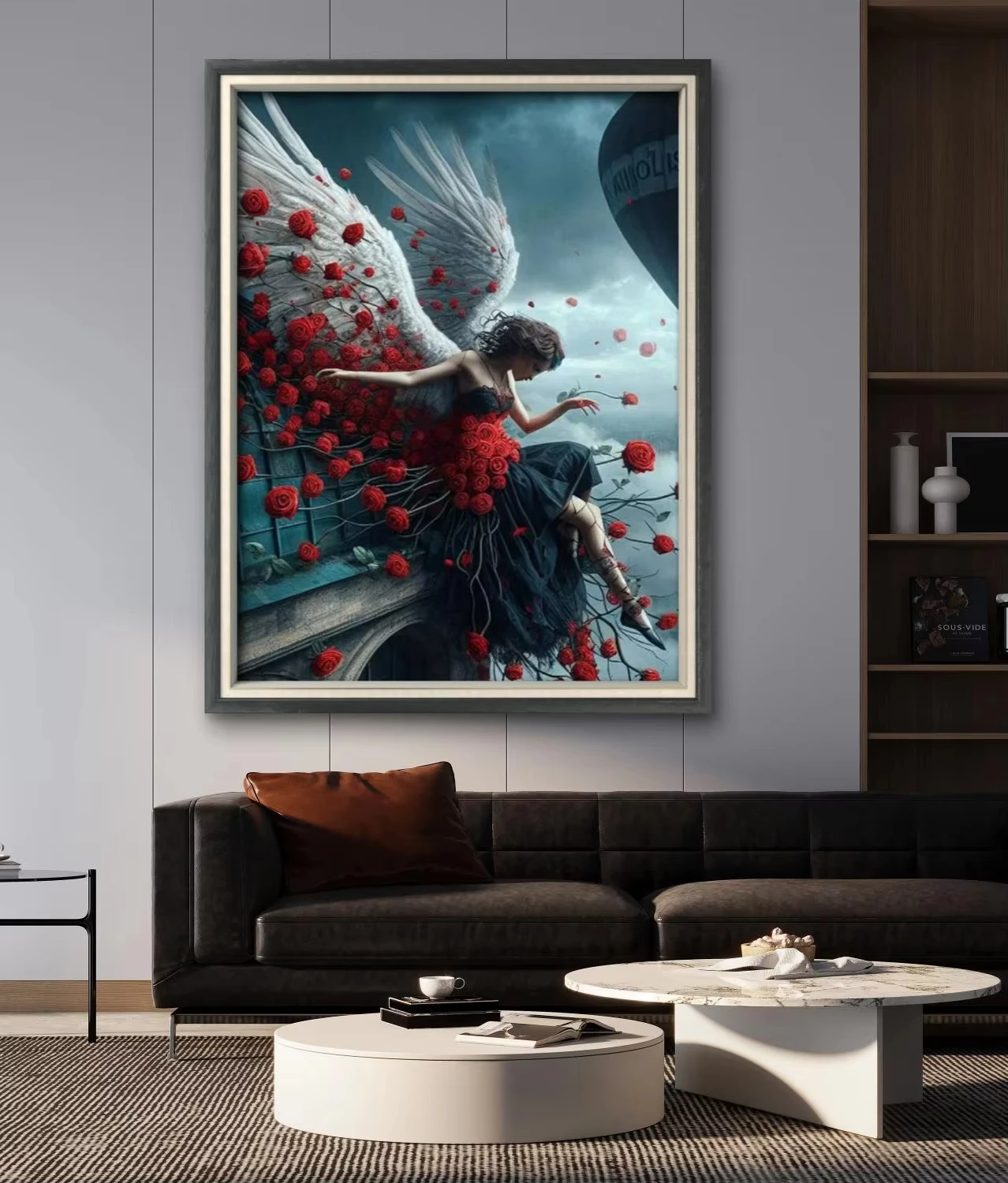 Miniso estilo gótico menina pintura a óleo por números: arte romance escura, tela pintada à mão, presente de aniversário decoração de casa