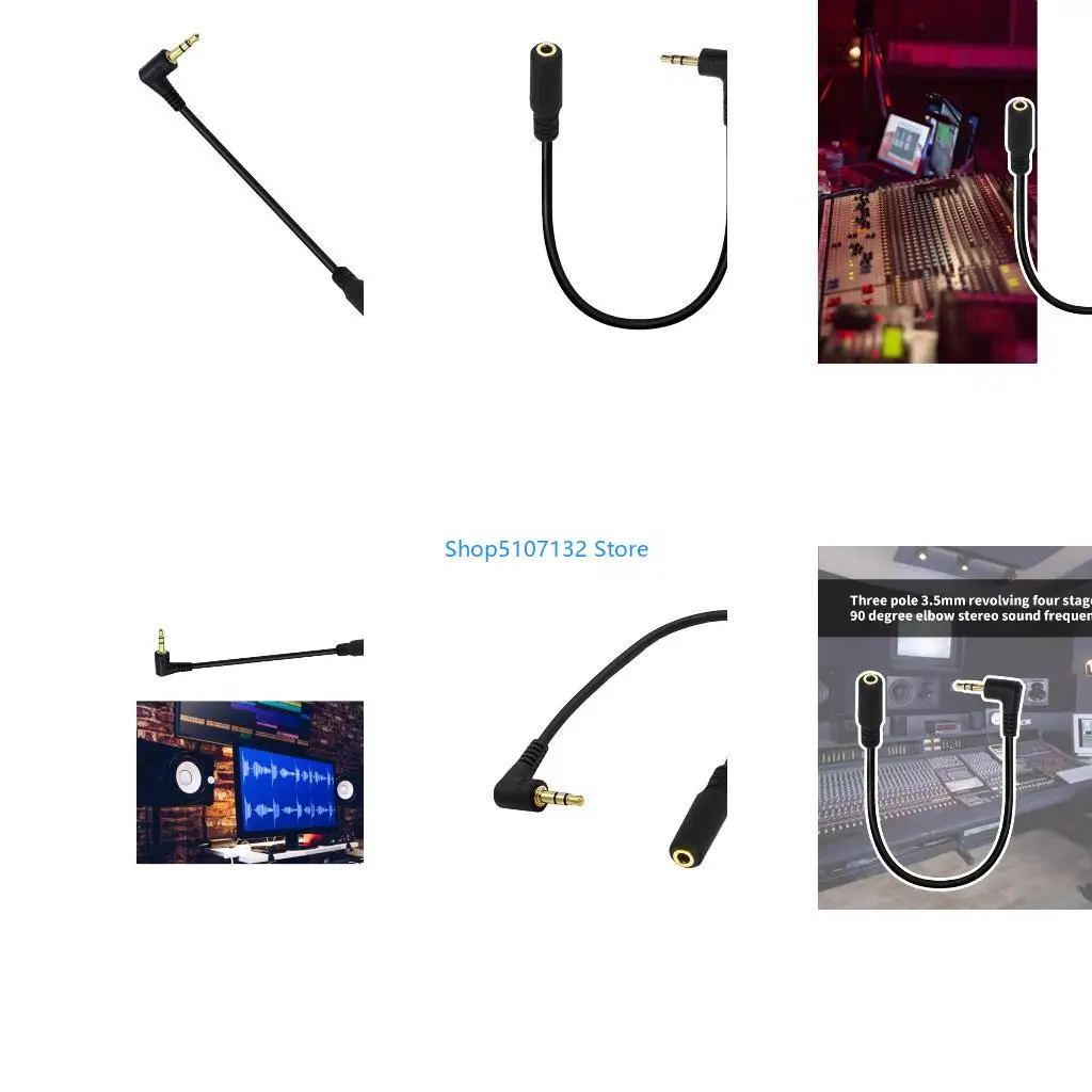 87HD Compactly 3.5mm Male to Female Audios Adapter Cord 3.5mm Male to Female Audios Cable for Travel and Outdoor Use