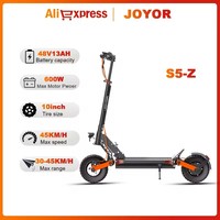 JOYOR S5-Z Electric Scooter 600W Motor 48V 13Ah Battery Escooter 25km/h Speed 55km Range 10'' Tires Foldable Adult E-Scooter
