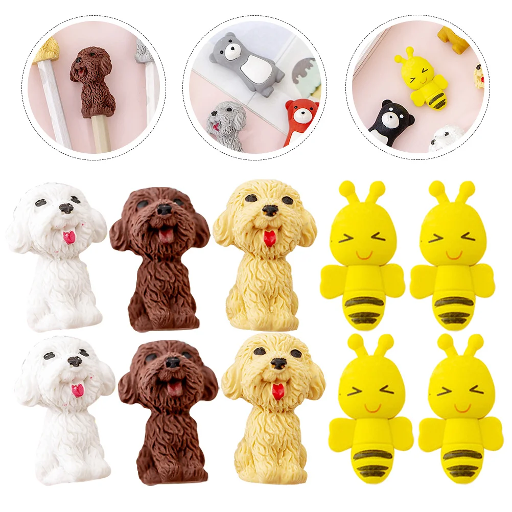 

20Pcs Animal Shaped Mini Erasers Wear-Resistant Portable Multi-Function Pencil Erasers for School Supplies Compact Design