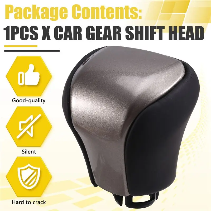 A56P-Gearshift Lever Handball Car Shifter Head 33504-60490-C0 Lever Knob Shifter Head For Lexus LX570 LS460 Silver